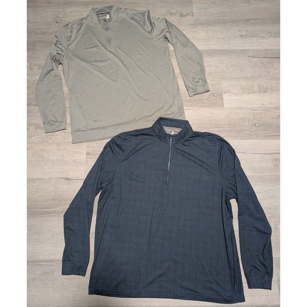 Lot of 2 Johnnie-O 1/4 Zip Men Sz 2XL Golf Performance Lightweight Sweaters